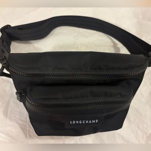 Longchamp Le Pliage Medium Neo Leather Trim Belt Bag Fanny Pack, Black BRAND NEW